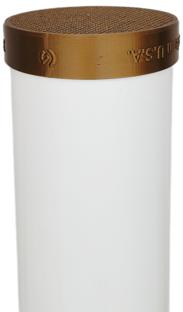 Copper PVC Pipe End Cap with Integral Screens for Socket Fit on End of Pipe