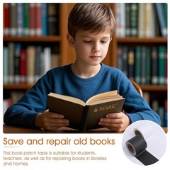 2 Rolls 2 Inch x 33Ft Self Adhesive Book Binding Tape for Repairing Reinforcing