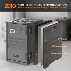 109 QT Insulated Food Pan Carrier Stackable Hot Boxes for Catering Restaurant