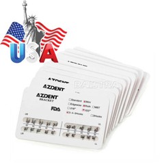 500X AZDENT Dental Orthodontic Bracket Braces Mini Roth Slot.022 Hooks 3-4-5