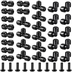 TTioDri 1/4 Inch Drip Tubing Irrigation 1/4″ Push-to-connect Fittings, Black