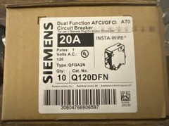 10 PCS Siemens Q120DFN Arc-Fault/Ground-Fault Dual Function Circuit Breaker New