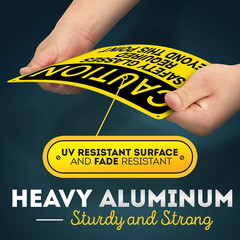 Caution Safety Glasses Required Beyond This Point Sign, 10″ x 14″ 0.40 Aluminum,
