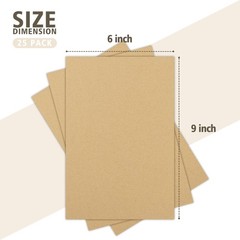 25 Pack Corrugated Cardboard Sheets Flat Cardboard Pads Packing Mailing Moving