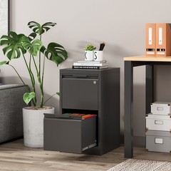 NEW Metal Vertical File Storage Cabinet with Lock 2 Drawer Office Filing Cabinet