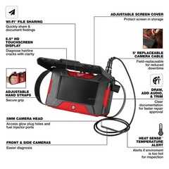 Milwaukee 3151-21 M12 Auto Shop Borescope Wi-Fi File Sharing Inspection Camera