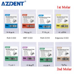 AZDENT Dental Orthodontic 1st Molar Buccal Tubes Bondable Non-Conv Roth /MBT.022