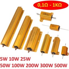 5W 10W 25W 50W 100W 200W 300W 500W Gold Aluminum Shell Resistance RX24 Series