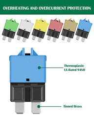 14 x DC 32V Resetable Mini ATM Circuit Breaker Blade Fuse for Car Truck Boat USA