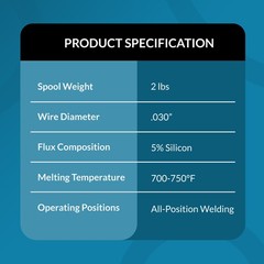 E71T-11 .030″ (0.8mm) – 2-Lb – Gasless Flux Core Mild Steel MIG Welding Wire