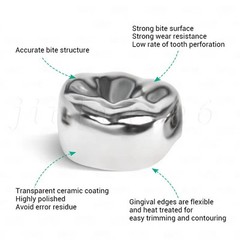 Dental Kids Primary Molar Crowns Stainless Steel Pediatric Crown Kit 48 Sizes US
