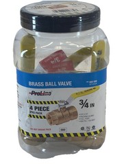 4 ProLine Series 3/4 in. Brass FPT Full Port Ball Valve 107-814J4 FIP x FIP