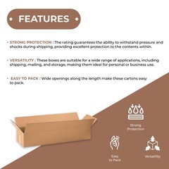 30 x 6 x 6″ Long Corrugated Boxes, ECT-32 Brown Shipping/Moving Boxes 25/Bundle