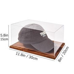 LITY Hat Display Case, No Assembly Required Clear Acrylic Baseball Cap Stand,…