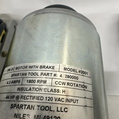 SPARTAN TOOL MODELS 1065 & 2001 MOTOR W/BRAKE, 44290000