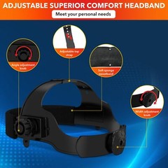 Panoramic 180° View True Color Auto Darkening Welding Helmet with 4 Arc Sensors