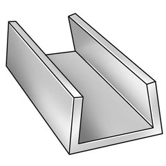 Manufacturer Varies U-Channel,AL 6063,3/4 In Leg,1/2 Inx8 ft 63CH.125X.75X.5-96