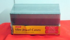 Office Max New Slim Jewel Cases 50 Pack Storage Clear/Black CDs DVDs Games Discs