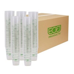 GreenStripe Clear Compostable 16oz PLA Plastic Cups, Case of 1000, Disposable…