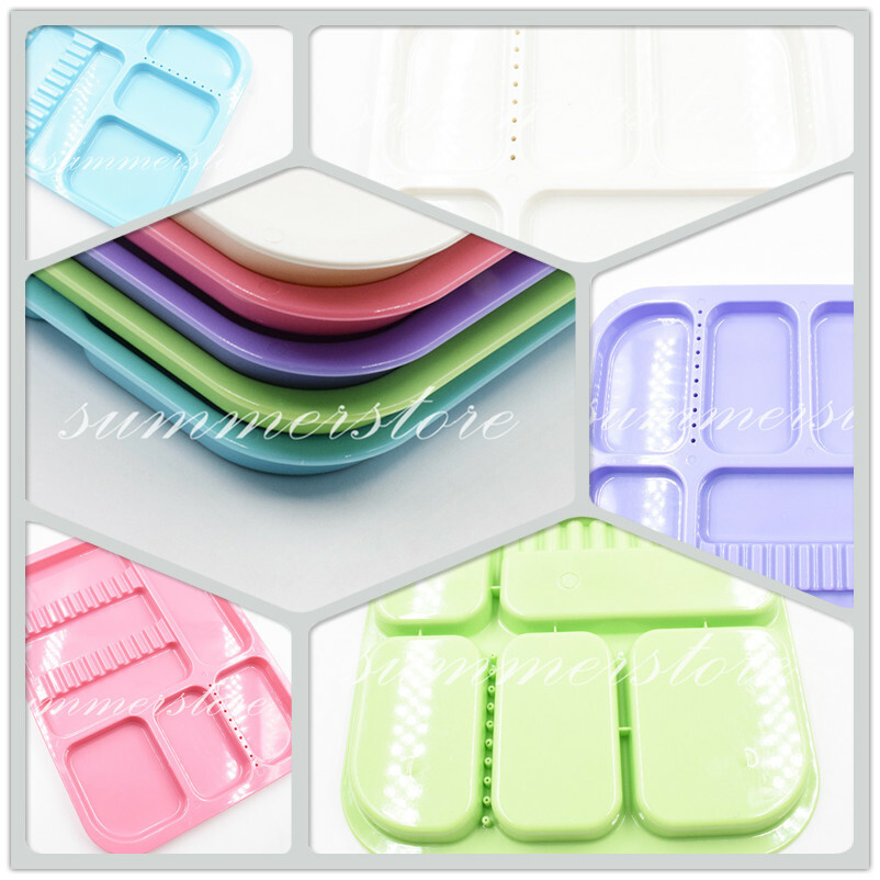 1 Pc 5 Colors Optional Dental 135ºC Autoclavable Divided Separate Plastic Trays