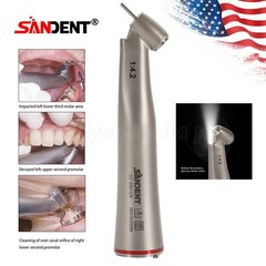 Dental 1:4.2 45° Fiber Optic Contra Angle Electric Surgical Handpiece For NSK US