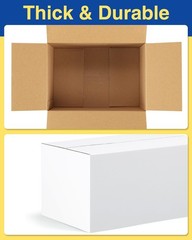 Poever 40-Pack-Small-Shipping-Boxes-6x6x6, 6x6x6 inches, White