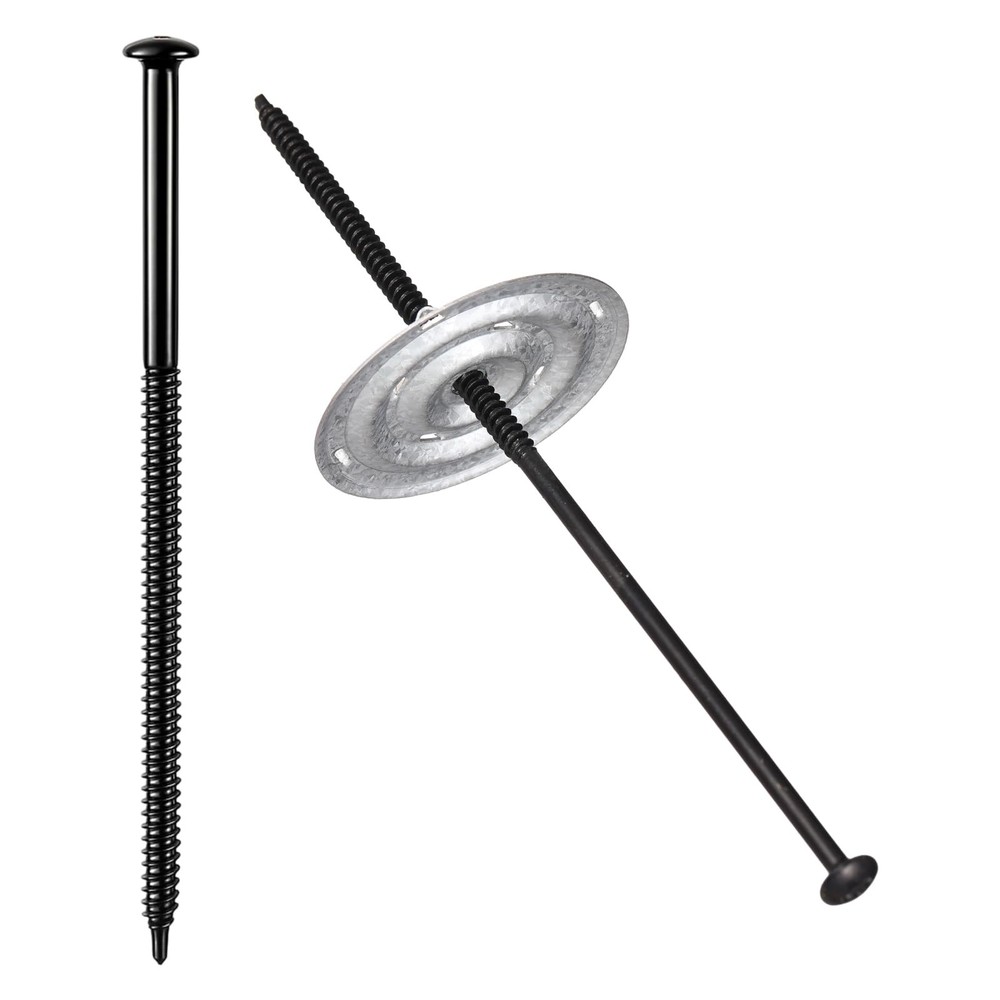 1 Pack 6” Black Structural Wood Screws Heavy Duty Exterior Fasteners with Ph…