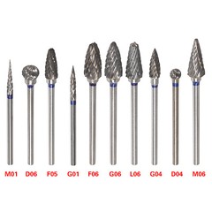 10 Pcs Tungsten Carbide HP Dental Acrylic Bur Drill Coarse Cutter 2.35mm Shank