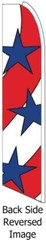 PATRIOTIC STARS & STRIPES FLUTTER FLAG Tall Feather Swooper Curved Top Banner
