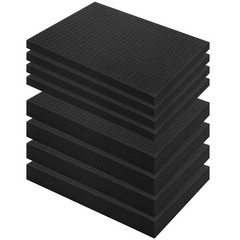 Zhaoyao Pick and Pluck Foam Inserts 8-Pack 16″x12″ Black Craft Foam