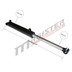 Hydraulic Cylinder Welded Double Acting 2.5″ Bore 14″ Stroke Cross Tube 2.5×14