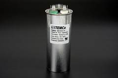 TEMCo 45+5 uf/MFD 370-440 VAC volts Round Dual Run Capacitor 50/60 Hz -Lot-5