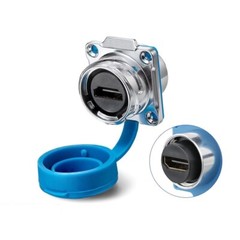 HDMI 2.0 Panel Mount Receptacles Connector Female Socket Waterproof IP67 Metal