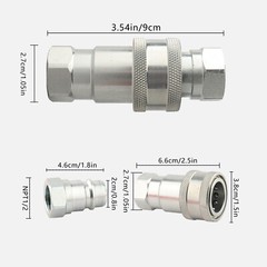 2 Sets 1/2″ Ag Hydraulic Quick Connect Couplers Couplings, Ball Pioneer Style