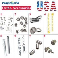 10PCS Orthodontic Crimpable Hooks Dental Stainless Steel Traction Hooks 40 Types