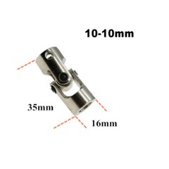 10-10mm Universal Flexible Shaft Coupling Coupler Motor U Joint Connector Metal