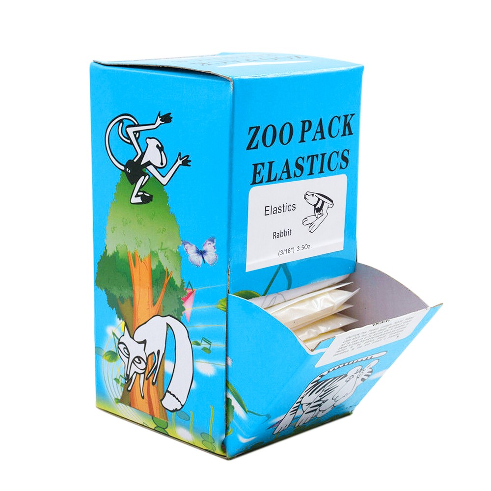 Dental Orthodontic Zoo Pack Elastics Bands 3.5OZ 6.5OZ 5000Pcs/Pack Multi-sizes