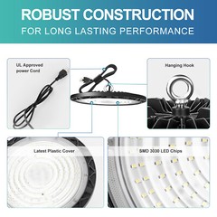 20 Pack 100W UFO LED High Bay Light Commercial Industrial Factory Shop Lights