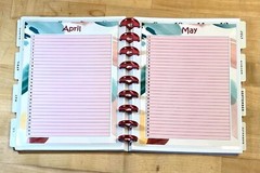 Set of 6 (Six) Month at a Glance Dashboard Inserts for use with Happy Planner-