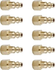 1/4-Inch Female Coupler Quick Connect, Air Hose & Air Coupler Plug – Pack of 10