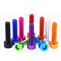 M6 Aluminum Alloy Allen Hex Socket Cap Head Screws Bolts Thread Length 8mm- 40mm