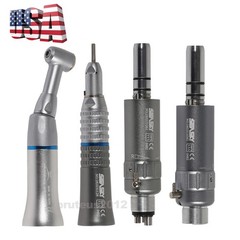 SEASKY Dental Slow Low Speed Handpiece Contra Angle Straight Air Motor 2/4Hole