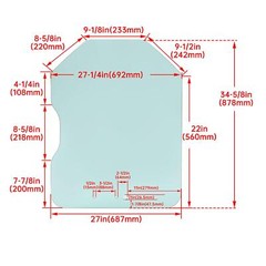 Front Door Glass Window For Bobcat T110 T140 T180 T190 T250 T300 T320 Skid Steer