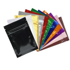 Hot Sale Reclosable Glossy Foil Mylar Bags Zip Seal Zipper Top Lock Bags HS01