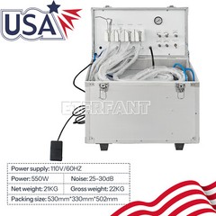 Dental Mobile Portable Delivery Unit Air Compressor Syring Suction System 4 Hole