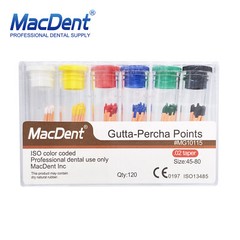 60/120pcs Dental Gutta Percha Points Full Taper 0.02/0.04/0.06 Size 15-40 45-80