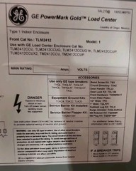 GE PowerMark Gold TLM2412CCUG1K Main Lug Load Center Panel 125 Amp 24 Space…