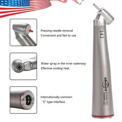 AbDent Dental 45° Contra Angle LED Optic 1:4.2 Handpiece Quattro Spray AT