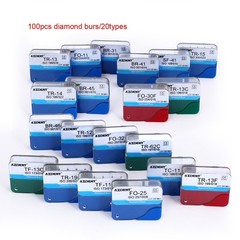 20Packs AZDENT Dental FG Diamond Burs For High Speed Handpiece Medium FG 1.6mm