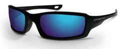 Crossfire M6A Safety Glasses Metallic Blue Frame Blue Mirror Lens Z87+